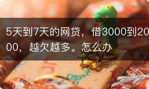 5天到7天的网贷，借3000到2000，越欠越多。怎么办