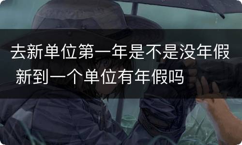 去新单位第一年是不是没年假 新到一个单位有年假吗