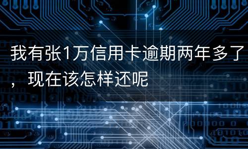 我有张1万信用卡逾期两年多了，现在该怎样还呢