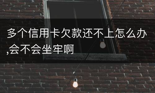 多个信用卡欠款还不上怎么办,会不会坐牢啊