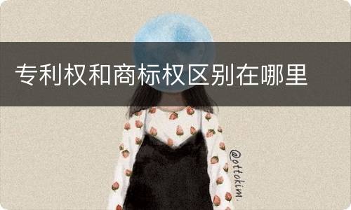 专利权和商标权区别在哪里