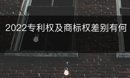 2022专利权及商标权差别有何