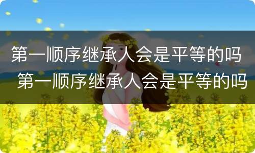 第一顺序继承人会是平等的吗 第一顺序继承人会是平等的吗为什么