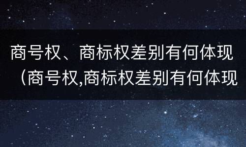 商号权、商标权差别有何体现（商号权,商标权差别有何体现）