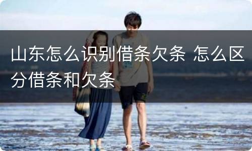 山东怎么识别借条欠条 怎么区分借条和欠条
