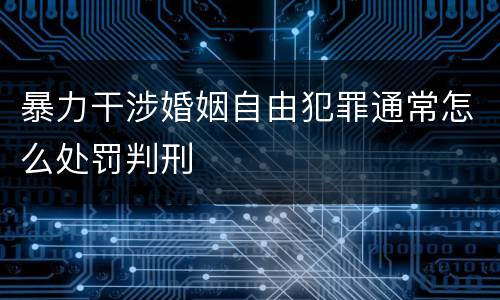 暴力干涉婚姻自由犯罪通常怎么处罚判刑