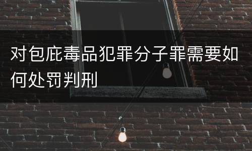 对包庇毒品犯罪分子罪需要如何处罚判刑