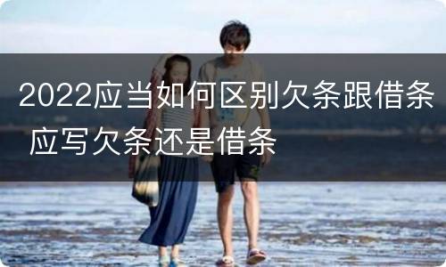 2022应当如何区别欠条跟借条 应写欠条还是借条