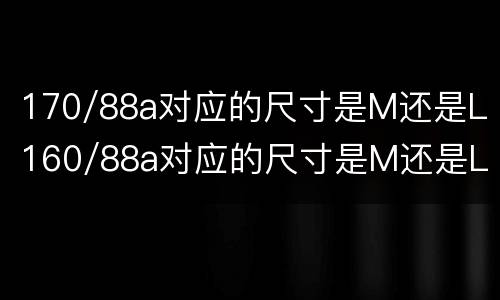 170/88a对应的尺寸是M还是L 160/88a对应的尺寸是M还是L