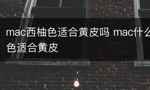 mac西柚色适合黄皮吗 mac什么色适合黄皮