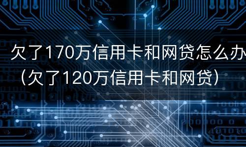 欠了170万信用卡和网贷怎么办（欠了120万信用卡和网贷）