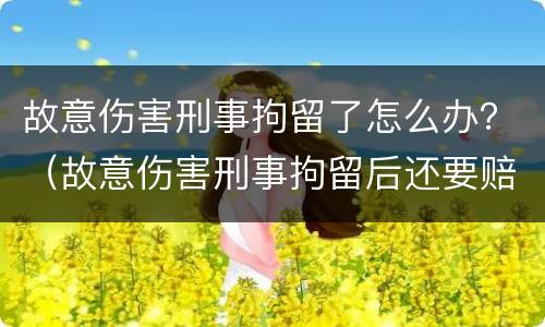 故意伤害刑事拘留了怎么办？（故意伤害刑事拘留后还要赔偿吗）
