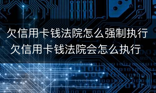 欠信用卡钱法院怎么强制执行 欠信用卡钱法院会怎么执行