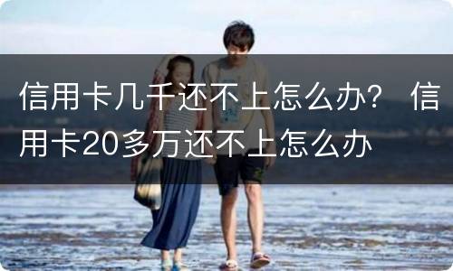信用卡几千还不上怎么办？ 信用卡20多万还不上怎么办