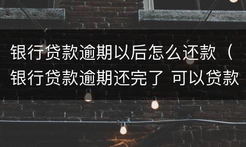 银行贷款逾期以后怎么还款（银行贷款逾期还完了 可以贷款吗）