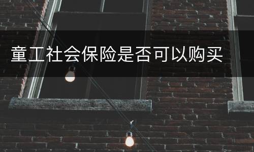 童工社会保险是否可以购买