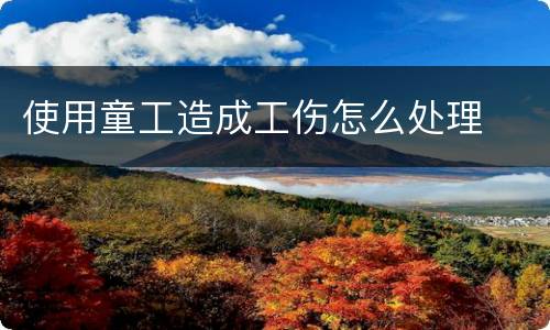 使用童工造成工伤怎么处理