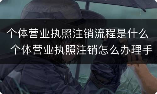 个体营业执照注销流程是什么 个体营业执照注销怎么办理手续