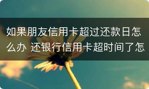 如果朋友信用卡超过还款日怎么办 还银行信用卡超时间了怎么还