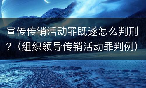宣传传销活动罪既遂怎么判刑?（组织领导传销活动罪判例）